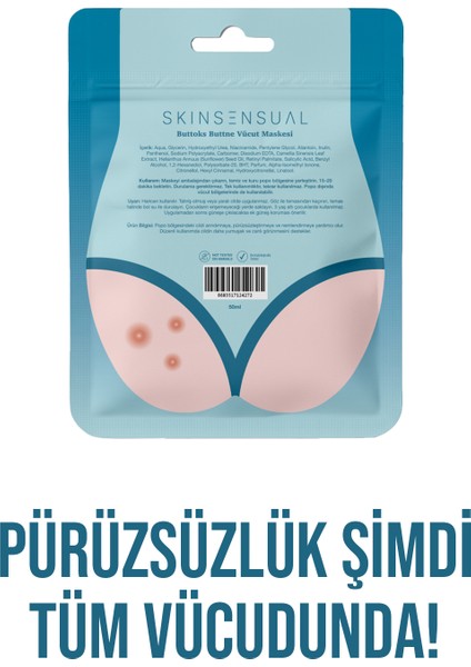 Buttoks Buttne Vücut Maskesi | Vücut Sivilceleri ve Pürüzlere Karşı | 2 Parça indirimleri