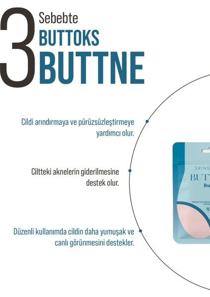 Buttoks Buttne Vücut Maskesi | Vücut Sivilceleri ve Pürüzlere Karşı | 2 Parça