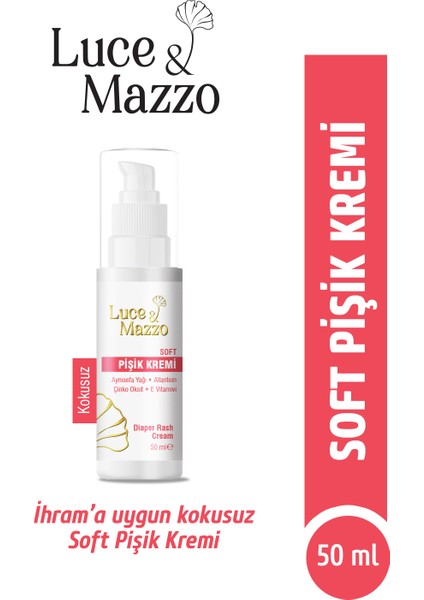 Kokusuz Soft Pişik Kremi 50 ml Ihrama Uygun Hac ve Umre Için