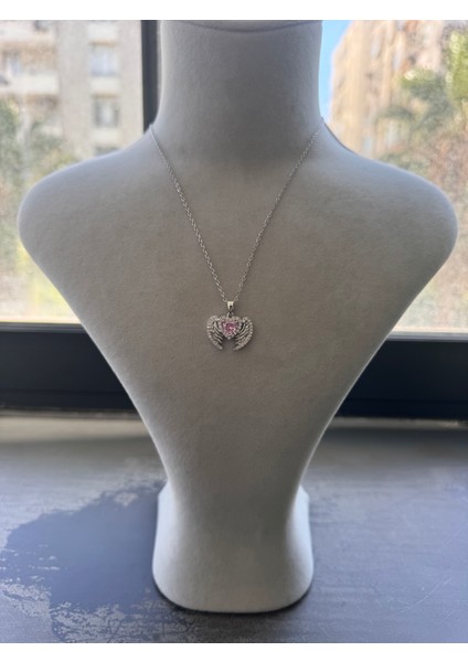 Gümüş Renk Melek Kanadı Kolye Çelik fırsatları