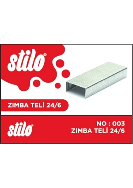 Zımba Teli 24/6 Gümüş - 10 Kutu