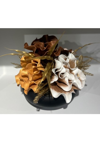 Büyük Siyah Ufo Saksı Aranjman Çiçek fırsatları