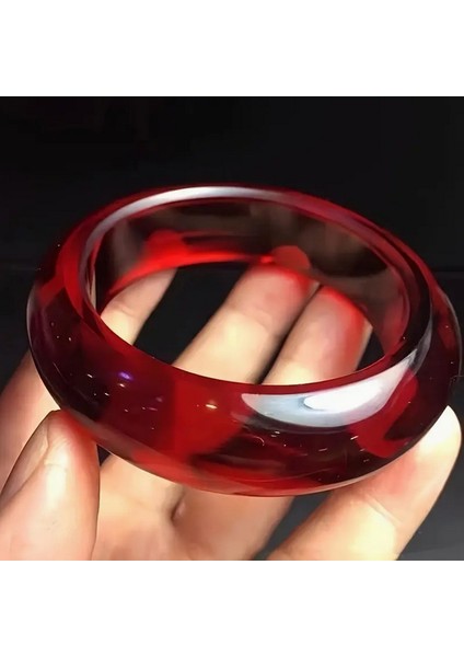 Kadınlar Için 1 Adet Şık Reçine Bilezik - Minimalist Vintage Tarzı, Parlak Kırmızı Tasarım, Günlük Kıyafetler & Hediye Için Hafif Reçine Bilezik Çap 6 cm Genişlik1,8 Mm. fiyatları