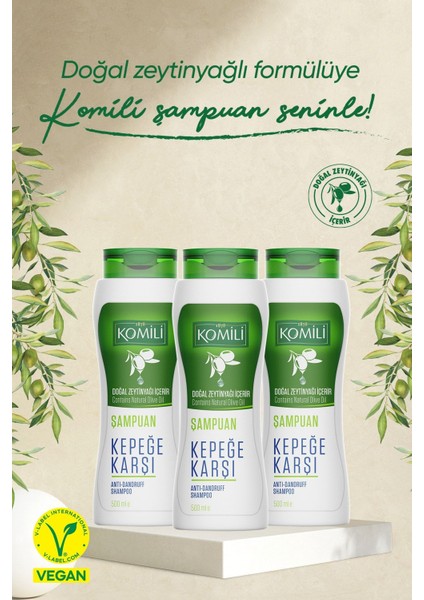 Kepekli Saçlar Için Kepek Karşıtı Vegan Şampuan 3'lü Set - 3 x 500 ml fiyatları