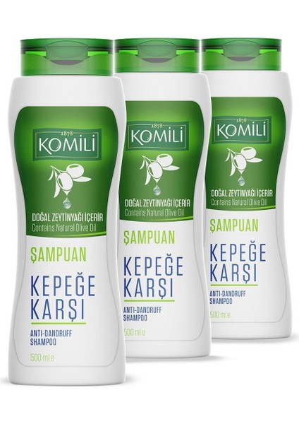 Kepekli Saçlar Için Kepek Karşıtı Vegan Şampuan 3'lü Set - 3 x 500 ml modelleri