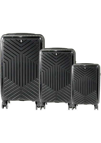 Metropolitan Sdr 103 Pp Valiz Seti - Büyük + Orta + Kabin Boy - Siyah