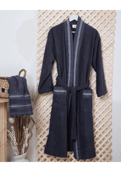 Aurelia Grey-Ecru Pamuklu Bornoz modelleri