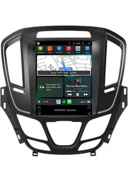 Opel Insıgnıa 2013-16 Teslauyumlu Androıd Multimedya Gerçek 2/32 Kablosuz Carplay Geri Görüş Kameralı fiyatları