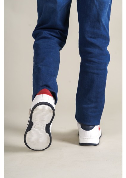 1011 - Glasses-X Çocuk Ayakkabı Beyaz Kırmızı Lacivert fırsatları