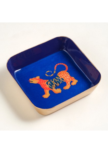 Nanpur Metal Dekoratif Tepsi 9X9X2 cm Mavi fırsatları