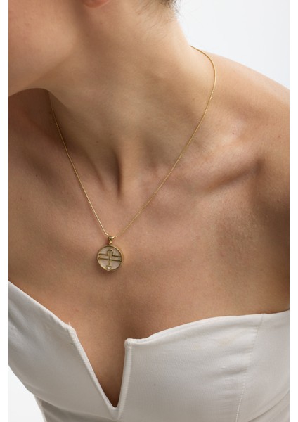 14 Ayar Altın Terazi Burcu Kolye