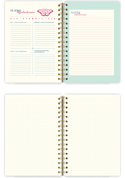 Spiralli Sert Kapak 2026 Haftalık Motivasyon Ajandası A5