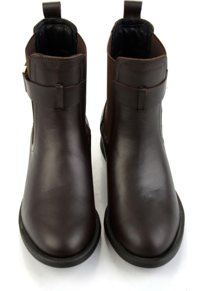 Kahve Hakiki Deri Kadın Bot & Bootie K02724400103 fırsatları
