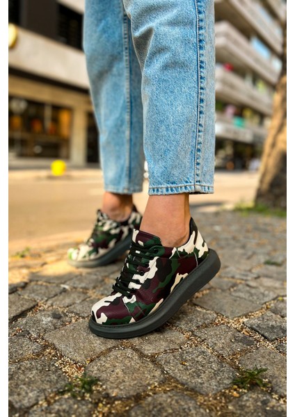 CH252 - Rrt Printed Erkek Ayakkabı 306 Yesıl Kamuflaj