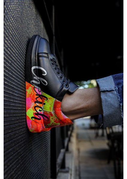 CH254 - Cst Pittura Erkek Ayakkabı 481 Sıyah / Sarı Chekıch modelleri