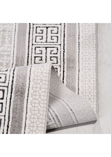 Aden - Gri Çerçeveli Halı Oturma Odası ve Salon Dokuma Halısı - AN01 fiyatları