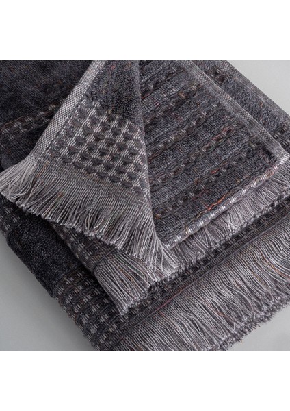 Zeus 3'lü Havlu Seti Organik Pamuk Inject Antrasit fırsatları