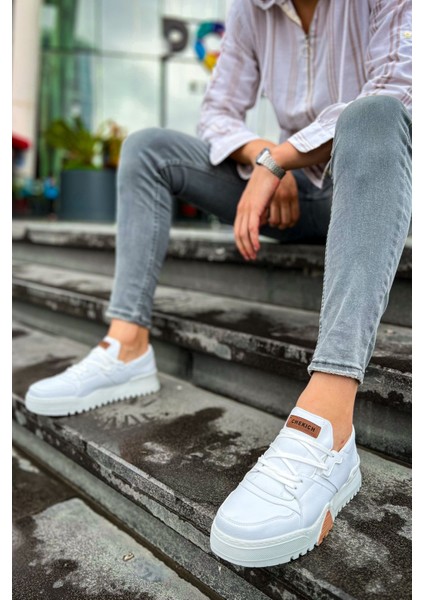 CH067 - Gbt Warrem Erkek Ayakkabı Beyaz / Beyaz fırsatları