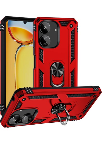 Xiaomi Poco C65 Kılıf Yüzüklü Zırh Tank Vega