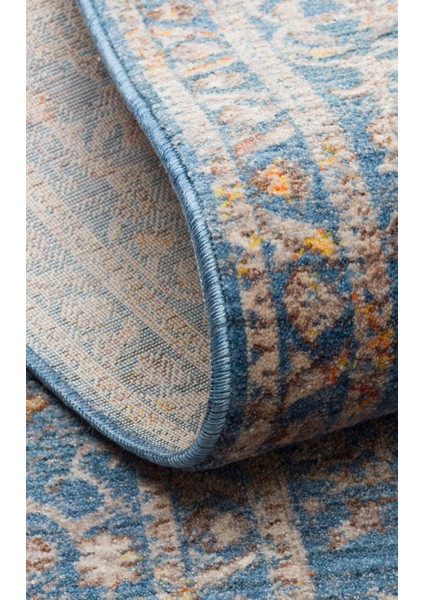 Pietra PTA 18 Mavi Navy -Klasik Tasarımlı, Sıcak Renk Tonlarında Yumuşak Dokulu Makine Halısı