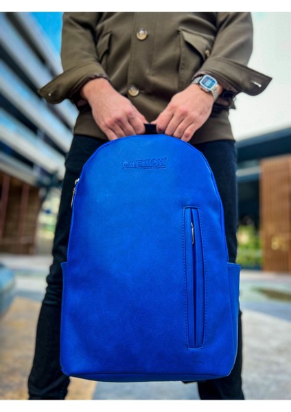 CNT104 - Cilt Erkek Sırt Çantası Mavı modelleri