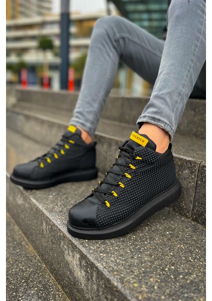 CH111 - Gst Milano Erkek Bot Sıyah - Sarı modelleri