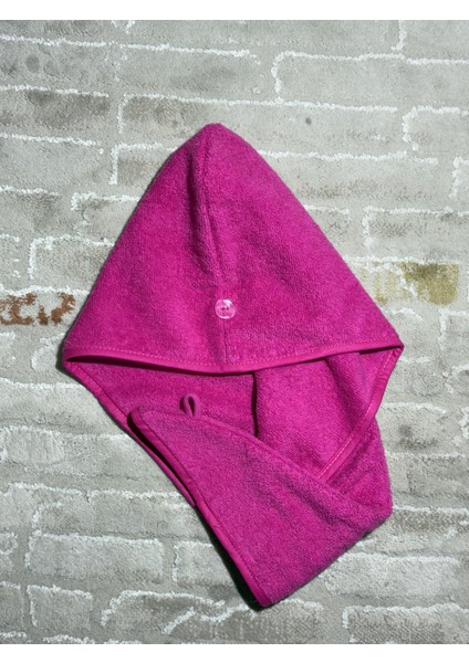 Saç Havlusu Saç Bonesi 2 Li Set %100 Pamuk Banyo ,havuz ve Deniz Sonrası Kurulama Pembe / Fuşya indirimleri