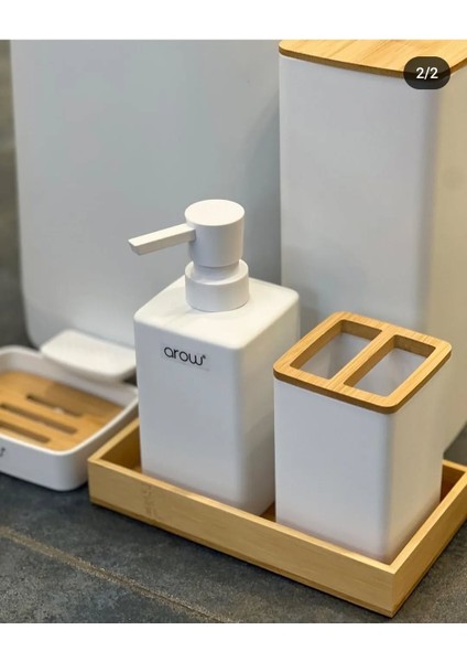 Williams Bambu Kapaklı 5 Parça Banyo Seti - Beyaz fiyatları