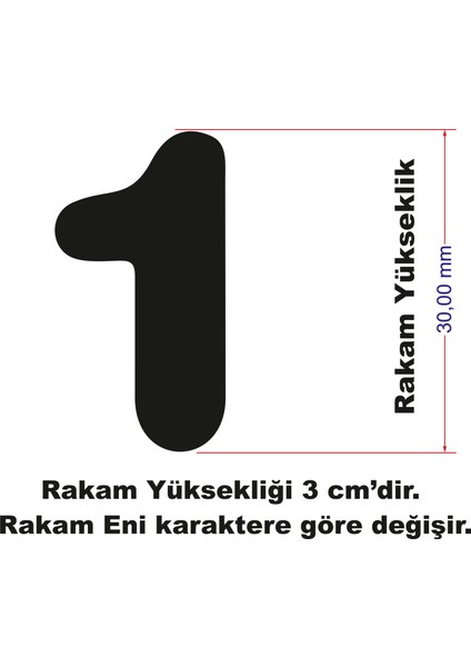 Stencil Rakam Boyama Şablonu X039-SAYI modelleri