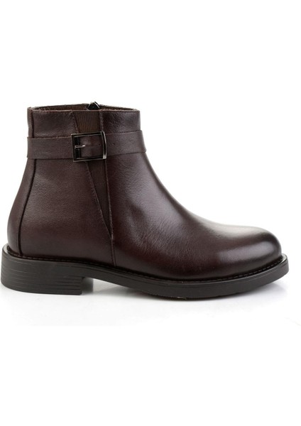Kahve Kahve Hakiki Deri Kadın Bot & Bootie K02028013503