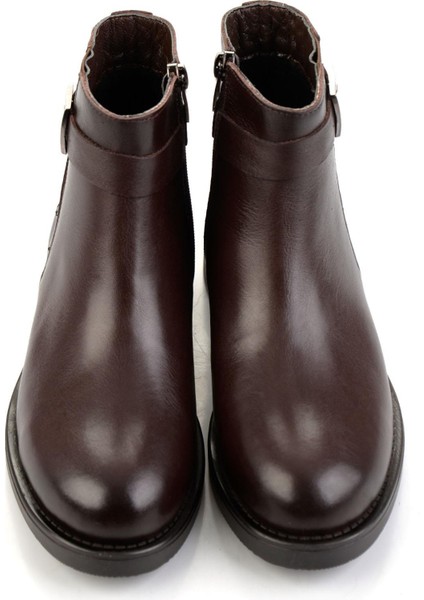 Kahve Kahve Hakiki Deri Kadın Bot & Bootie K02028013503 fırsatları