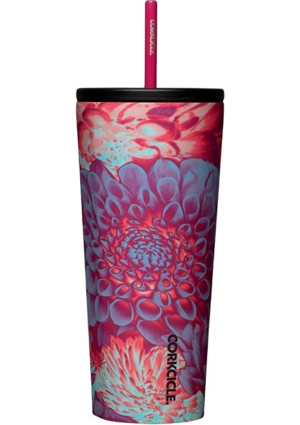 Termos - Cold Cup With Straw - 710ML - Dopamine Floral