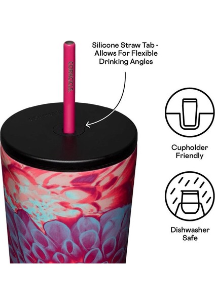 Termos - Cold Cup With Straw - 710ML - Dopamine Floral fırsatları