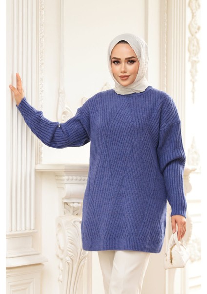 Lavanta Tesettür Triko Kazak Tunik 7852LV fiyatları