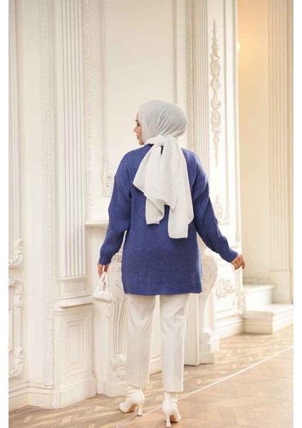 Lavanta Tesettür Triko Kazak Tunik 7852LV modelleri