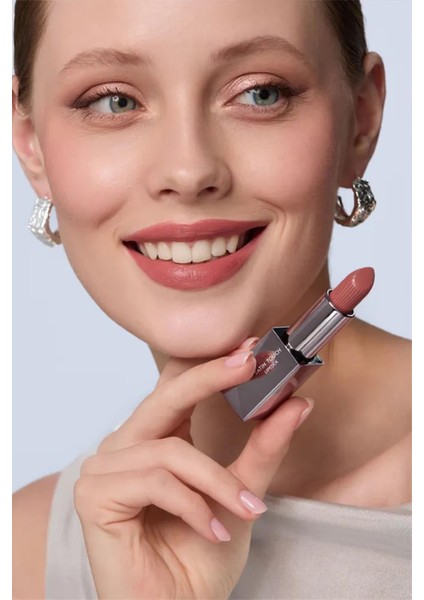 Uzun Süre Kalıcı Nemlendirici Pürüzsüz Etkili Yarı Mat Ruj - Satin Touch Lipstick 804 Terra Rose