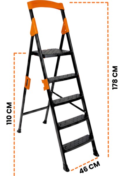 Primo 3+1 Basamaklı Katlanır Merdiven | Ev Tipi Kaymaz Plastik Geniş Basamaklı 3+1 Merdiven fiyatları