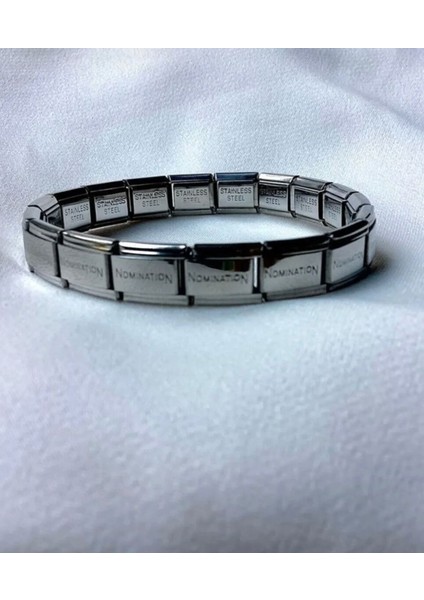 Italyan Charm Unisex Yazılı Paslanmaz Çelik Bileklik Kararmaz Her Bileğe Uygun Takı Modeli