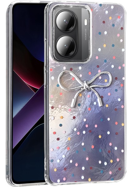 Xiaomi Poco X7 Pro Kılıf Kamera Korumalı Fiyonk Kalp Figürlü Ponti Kapak