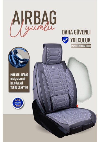 Mazda B Serisi Deri Oto Koltuk Kılıfı Ön Arka Takım Füme Royal Serisi Scr fırsatları