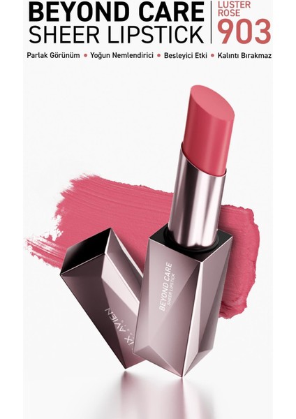 Beyond Care Sheer Lipstick 903 - Luster Rose - Yoğun Nemlendirici Besleyici Etki - Parlak Ruj