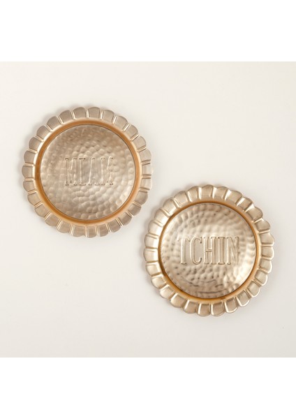 Nanpur Metal Bardak Altlığı 11X11X6 cm Altın