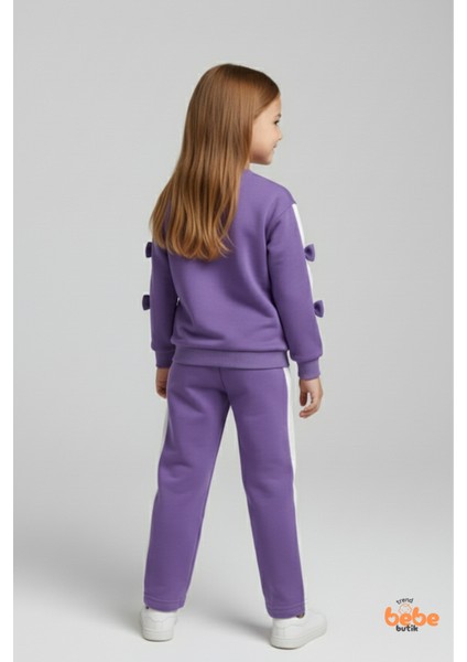 Kız Çocuk 2’li Fiyonklu Eşofman ve Pijama Takımı %100 Pamuklu Rahat Kumaş,şık ,günlük Eşofman Takımı fiyatları