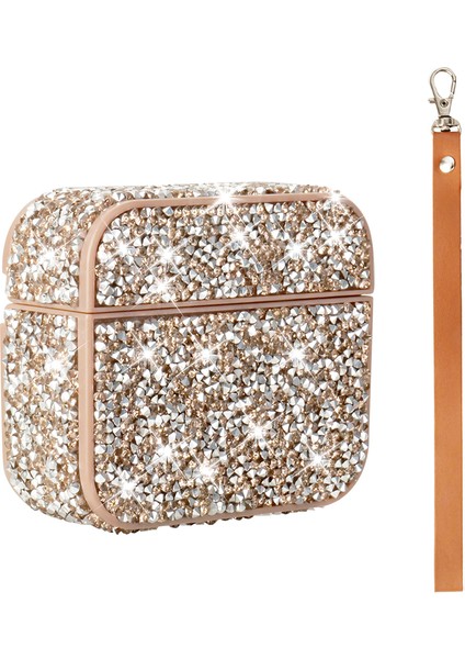 Apple Airpods 3. Nesil ile Uyumlu Kılıf Şık Simli Şeffaf Bilek Askı Aparatlı Case 45 fiyatları