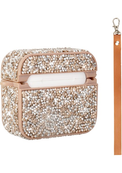 Apple Airpods 3. Nesil ile Uyumlu Kılıf Şık Simli Şeffaf Bilek Askı Aparatlı Case 45 modelleri