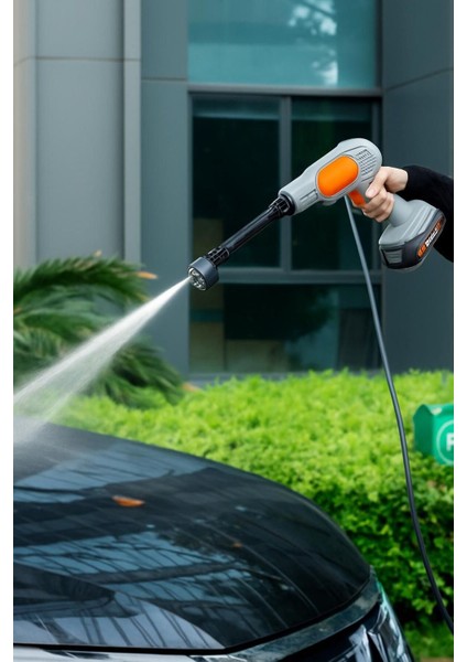 Şarjlı Basınçlı Araç Yıkama Makinesi | 175 Psı Güç | 2.7l/dk Su AKIŞI-21V Çift Batarya