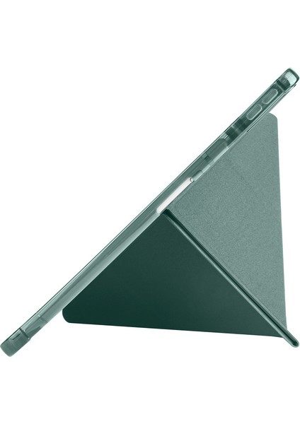 Apple iPad Pro 11 M5 (2025) Yatay ve Dikey Standlı Antişok Köşe Korumalı Kalemlikli Origami Slikon Kılıf indirimleri