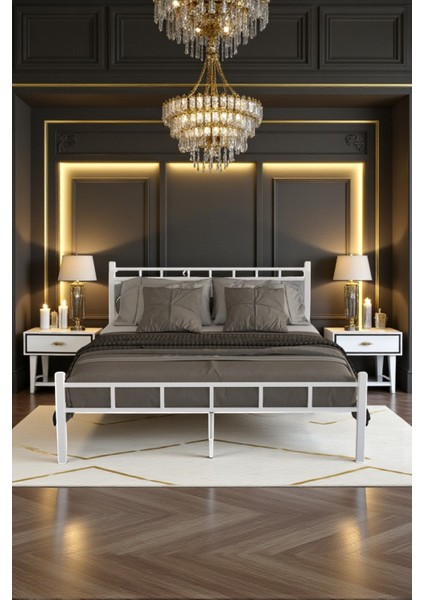 Serenita Serisi Tek Kişilik Metal Ferforje Karyola 120X200