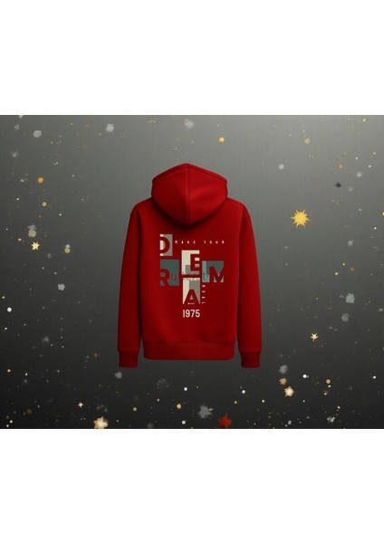 Dijiral Baskılı Kapüşonlu Sweatshirt