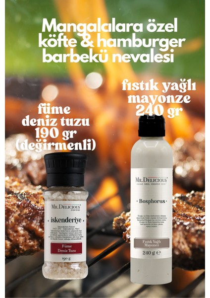 Mangalcı Nevalesi (Köfteler Için) Füme Deniz Tuzu 190 gr + Fıstık Yağlı Mayonez 240 gr
